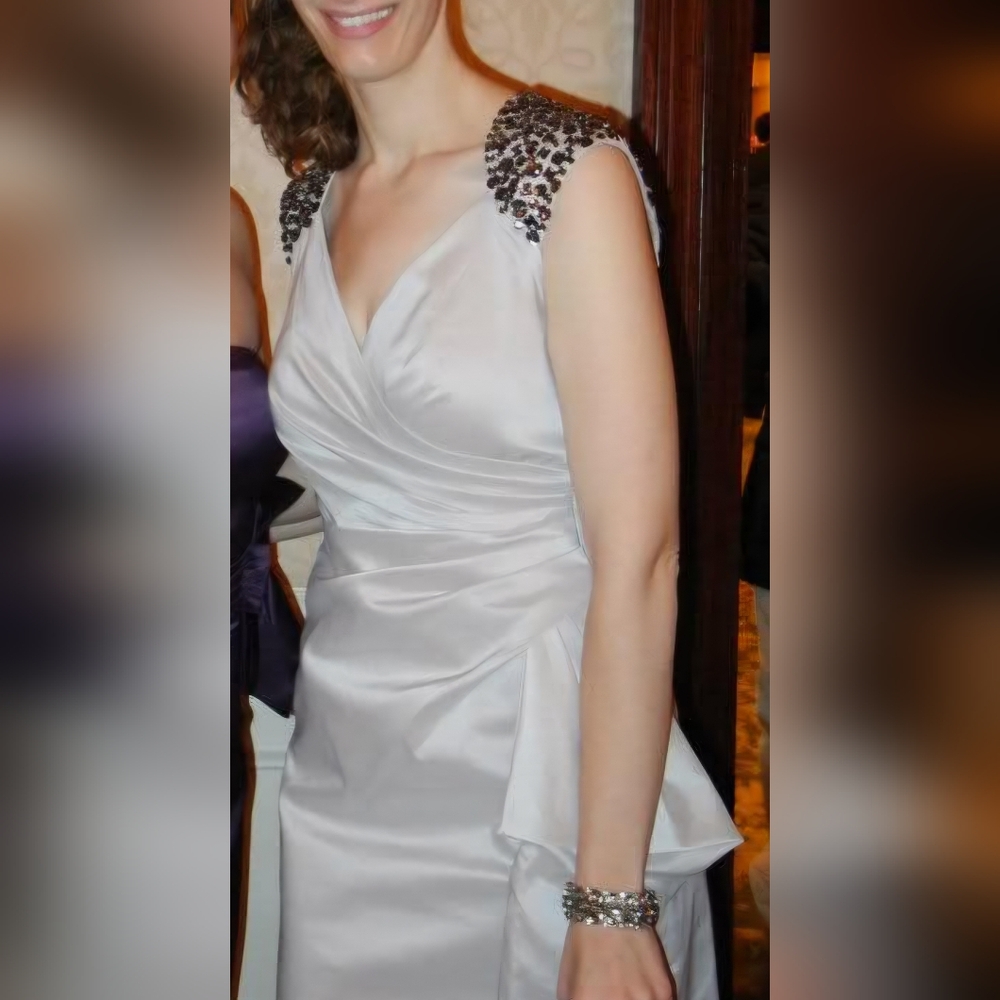 Cocktail Dress with Embellished Shoulders